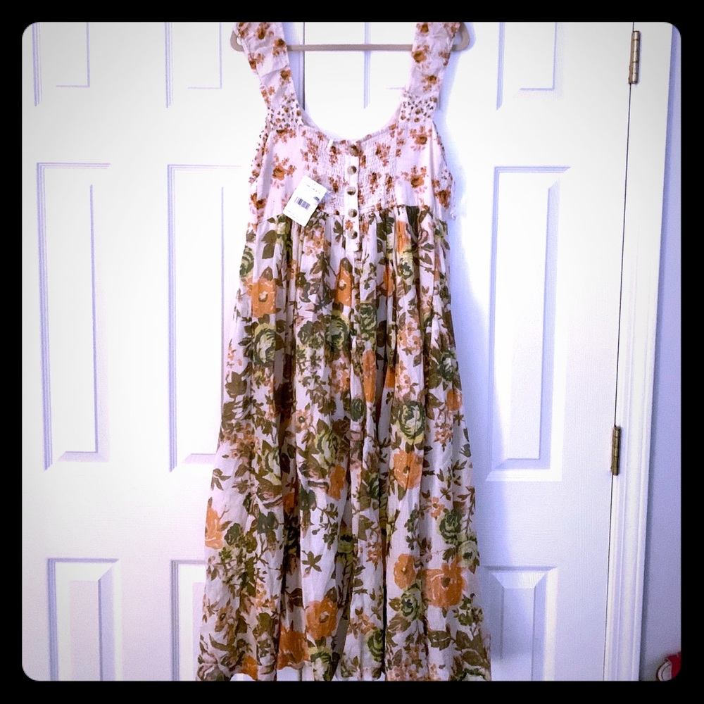Free People Luv U Floral Midi Dress